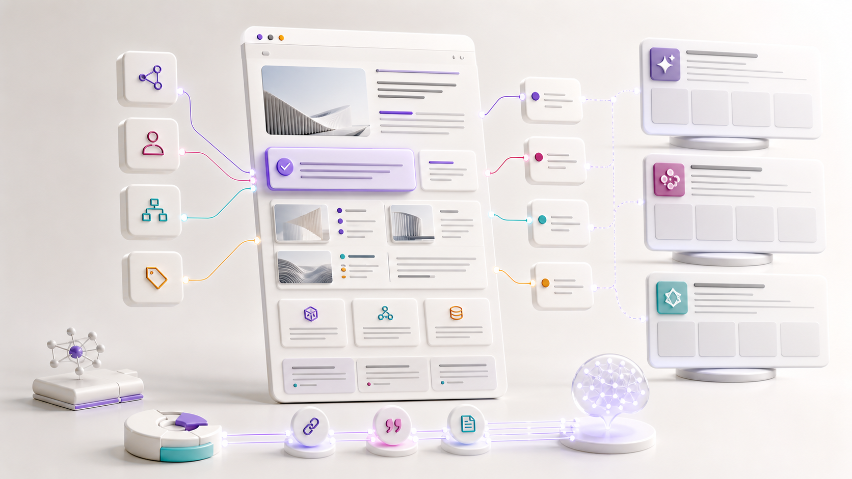 GEO and AEO answer blocks connecting website content, entity signals, internal links and artificial intelligence answer engines