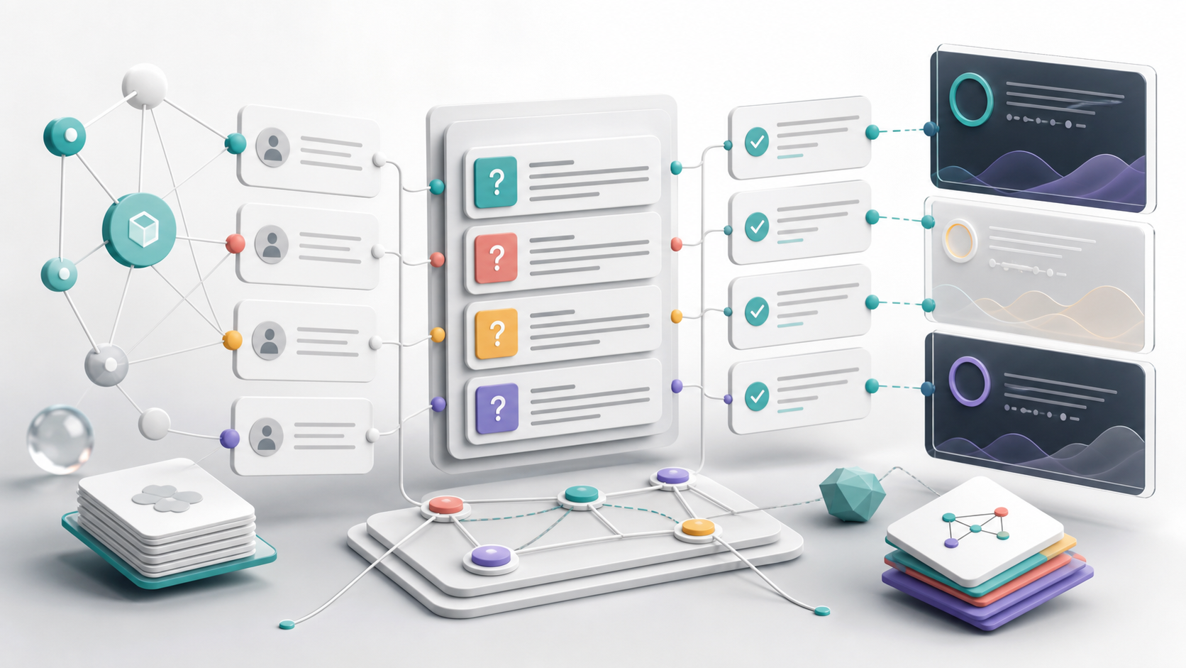 GEO and AEO FAQ architecture with citable answer blocks, entity signals and connected AI engine panels