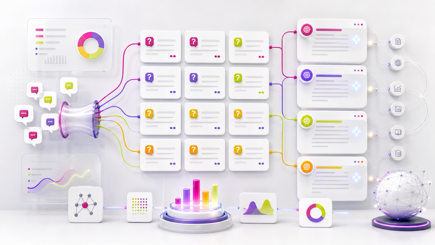 GEO and AEO prompt portfolio connected with AI answers, citations, sources and visibility metrics