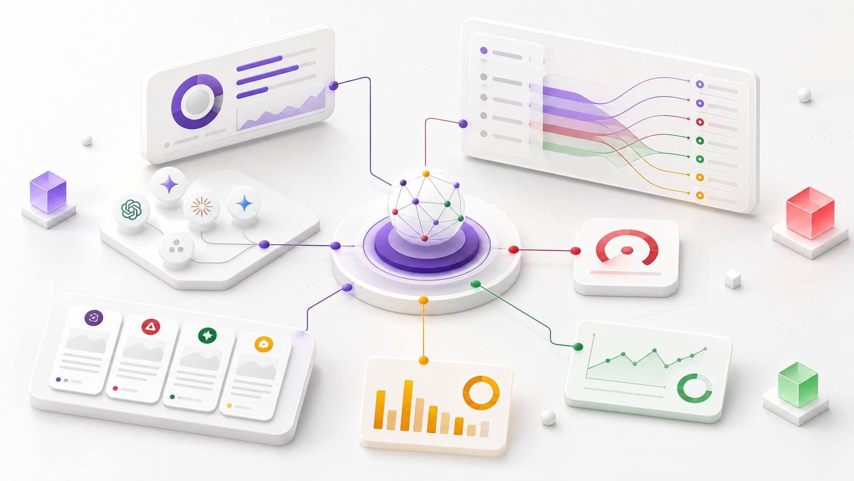 GEO and AEO measurement panel connecting ChatGPT referral traffic, AI citations, prompts, sources and conversions